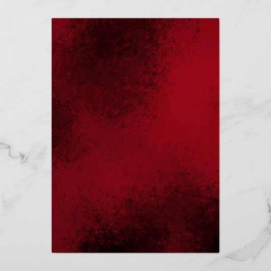 Klassieke Kerst Bloemen Crest Monogram Bruiloft Folie Uitnodiging (Achterkant)