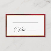 Klassieke Kerst Bloemen Crest Monogram Bruiloft Plaatskaartje (Voorkant)