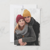 Klassieke Kerst Bloemen Crest Monogram Bruiloft Save The Date (Achterkant)