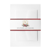 Klassieke Kerst Bloemen Crest Monogram Bruiloft Uitnodigingen Wikkel (Voorkant Voorbeeld)