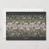 Klassieke Kerst  Bloemen Feestelijke Foto Feestdagenkaart (Achterkant)