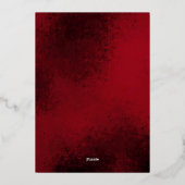 Klassieke Kerst Bloemen Gouden Kreeft Foto Folie Feestdagenkaart (Achterkant)