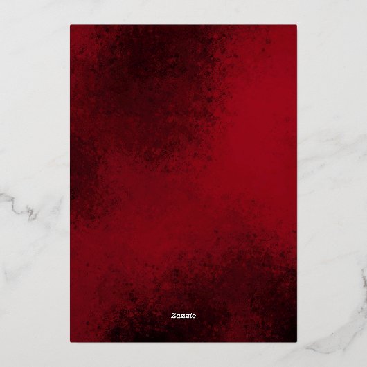 Klassieke Kerst Bloemen Gouden Kreeft Foto Folie Feestdagenkaart (Achterkant)