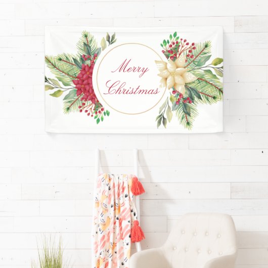 Klassieke Kerst bloemstuk Spandoek (Insitu)