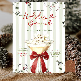 Klassieke kerst brunch kaart