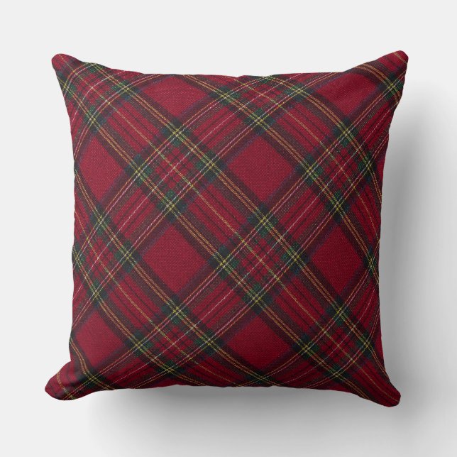 Klassieke Kerst Buffalo Plaid Kussen (Voorkant)