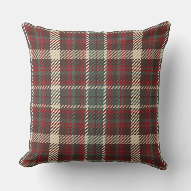 Klassieke Kerst Buffalo Plaid Kussen (Voorkant)