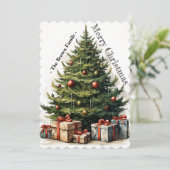 Klassieke kerst charme feestdagenkaart (Staand voorkant)