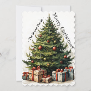 Klassieke kerst charme feestdagenkaart