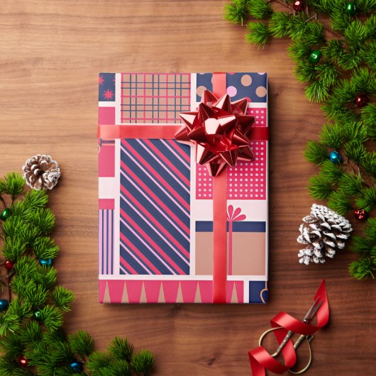 🎄Klassieke Kerst Collage Cadeaupapier (Feestdagen Geschenken)