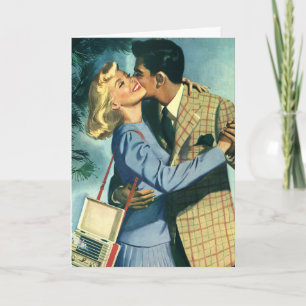 Klassieke Kerst, Dansers van Liefde en Romantiek Feestdagen Kaart