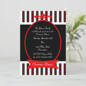 Klassieke kerst Dinner Party Uitnodiging (Staand voorkant)