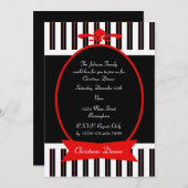 Klassieke kerst Dinner Party Uitnodiging (Voorkant / Achterkant)