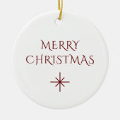 Klassieke Kerst Eenvoudige Sneeuwvlok Keramisch Ornament (Voorkant)