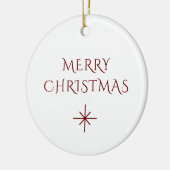 Klassieke Kerst Eenvoudige Sneeuwvlok Keramisch Ornament (Links)