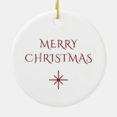 Klassieke Kerst Eenvoudige Sneeuwvlok Keramisch Ornament (Achterkant)