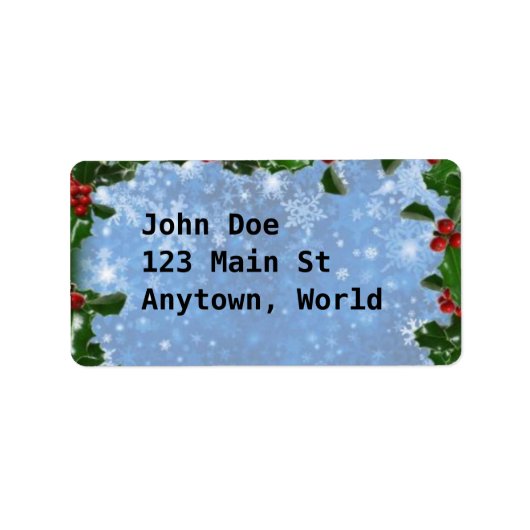 Klassieke kerst etiket (Voorkant)