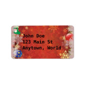 Klassieke kerst etiket (Voorkant)