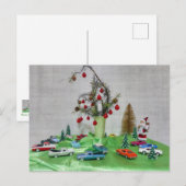 Klassieke kerst feestdagenkaart (Voorkant / Achterkant)