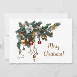 Klassieke kerst feestdagenkaart