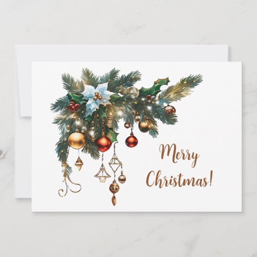 Klassieke kerst feestdagenkaart (Voorkant)