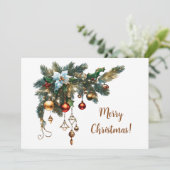 Klassieke kerst feestdagenkaart (Staand voorkant)