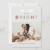 Klassieke Kerst Flat Foto Feestdagenkaart (Voorkant)