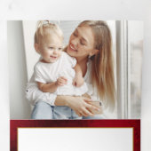 Klassieke Kerst Floral Crest Foto Drieluik Wenskaart (Binnenzijde eerst)