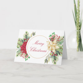 Klassieke Kerst floral   Kaart