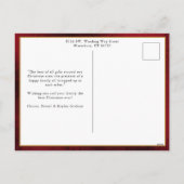 Klassieke Kerst Florale Crest Foto Feestdagenkaart (Achterkant)