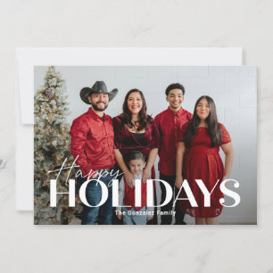 Klassieke Kerst Foto Kaart met Vette Letters