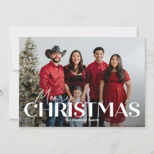 Klassieke Kerst Foto Kaart met Vette Letters