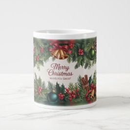 Klassieke Kerst Garland Grote Koffiekop