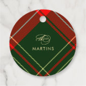 Klassieke Kerst gespeeld met naam Vakantie Bedankjes Labels (Achterkant)