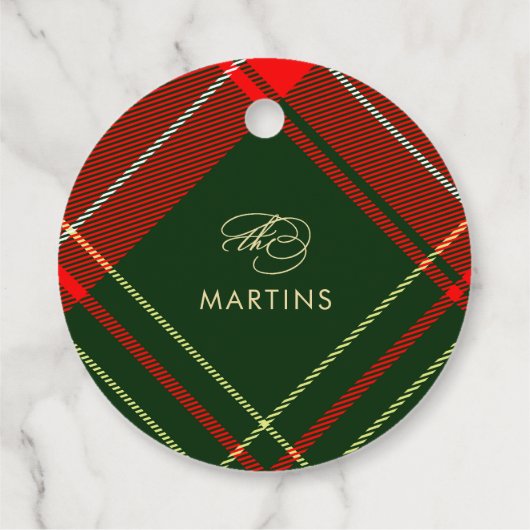 Klassieke Kerst gespeeld met naam Vakantie Bedankjes Labels (Achterkant)