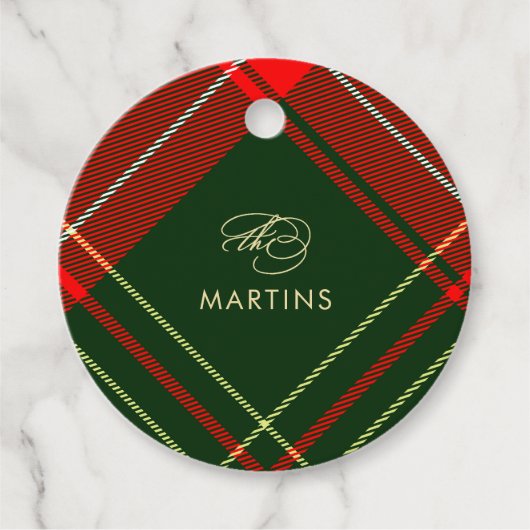 Klassieke Kerst gespeeld met naam Vakantie Bedankjes Labels (Voorkant)