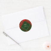 Klassieke Kerst gespeeld met naam Vakantie Ronde Sticker (Envelop)
