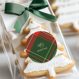 Klassieke Kerst gespeeld met naam Vakantie Ronde Sticker