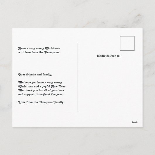 Klassieke Kerst Gezellige Vibes Retro Kerstfoto Feestdagenkaart (Achterkant)