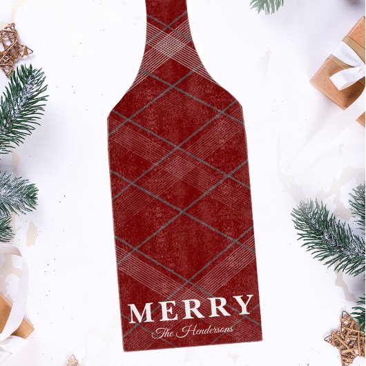 Klassieke Kerst Gingham Op Maat Snijplank