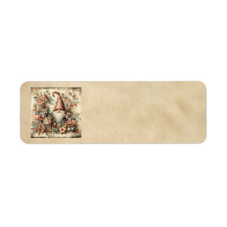 Klassieke Kerst Gnome Adresetiketten Etiket