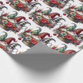 Klassieke Kerst Gnome Art Cadeaupapier (Hoek)