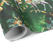 Klassieke Kerst Gouden Bellen & Reinders Cadeaupapier (Rol Hoek)