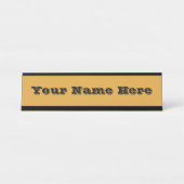 Klassieke Kerst Gouden Herfst Winter Solid Kleur Bureau Naambordje (Voorkant)