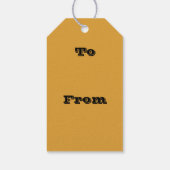 Klassieke Kerst Gouden Herfst Winter Solid Kleur Cadeaulabel (Achterkant)