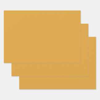 Klassieke Kerst Gouden Herfst Winter Solid Kleur Inpakpapier Vel