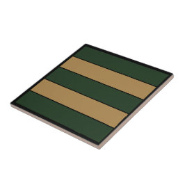Klassieke Kerst Groen En Goud Strepen Tegeltje