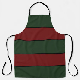 Klassieke Kerst Groen En Rode Strepen Schort