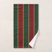 Klassieke Kerst Groen en Rood met Gouden Trim Bad Handdoek (Handdoek)