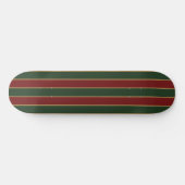 Klassieke Kerst Groen en Rood met Gouden Trim Persoonlijk Skateboard (Horizontaal)